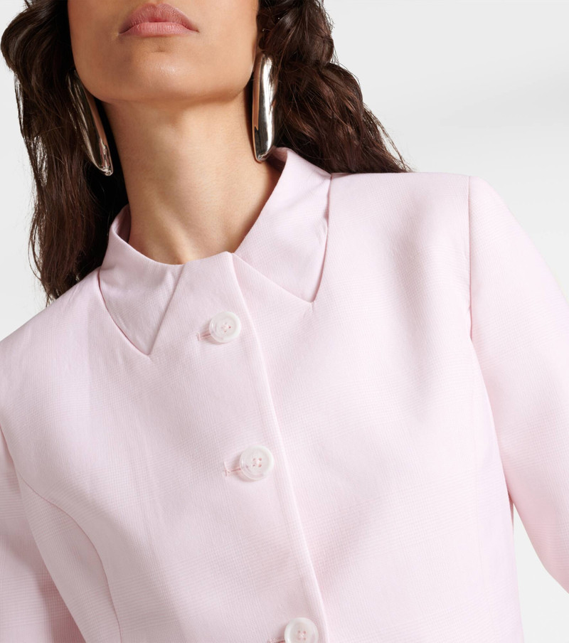Trompe l'oeil cropped virgin wool jacket 4