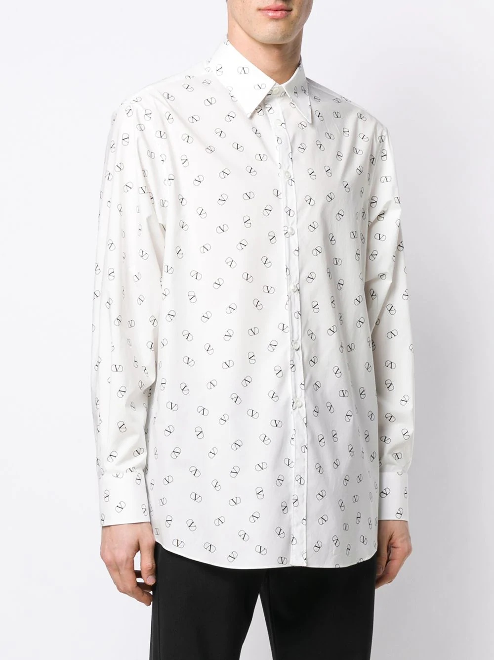 logo print shirt - 3