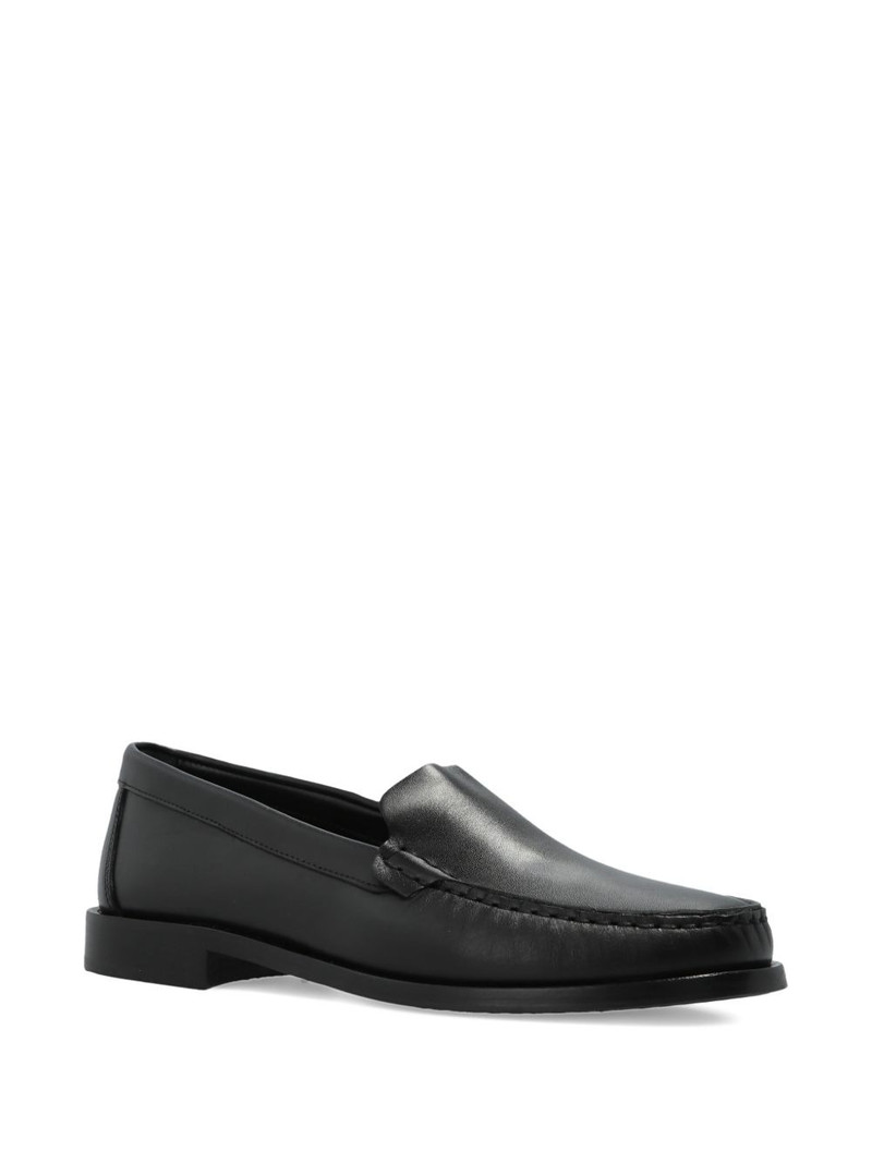 Aeyde block-heel leather loafers outlook