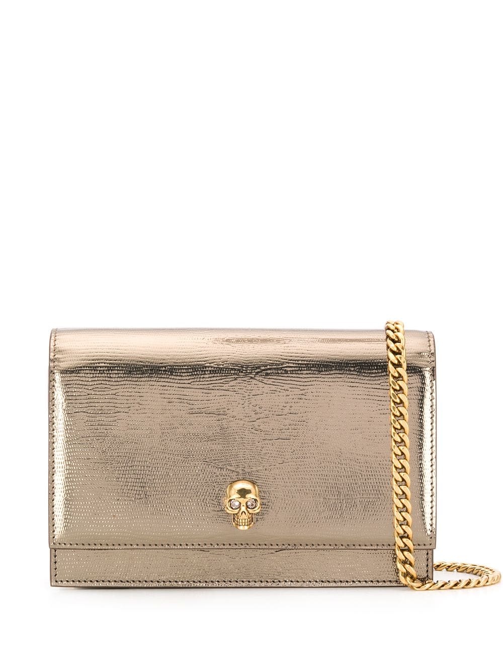 metallic Skull crossbody bag - 1