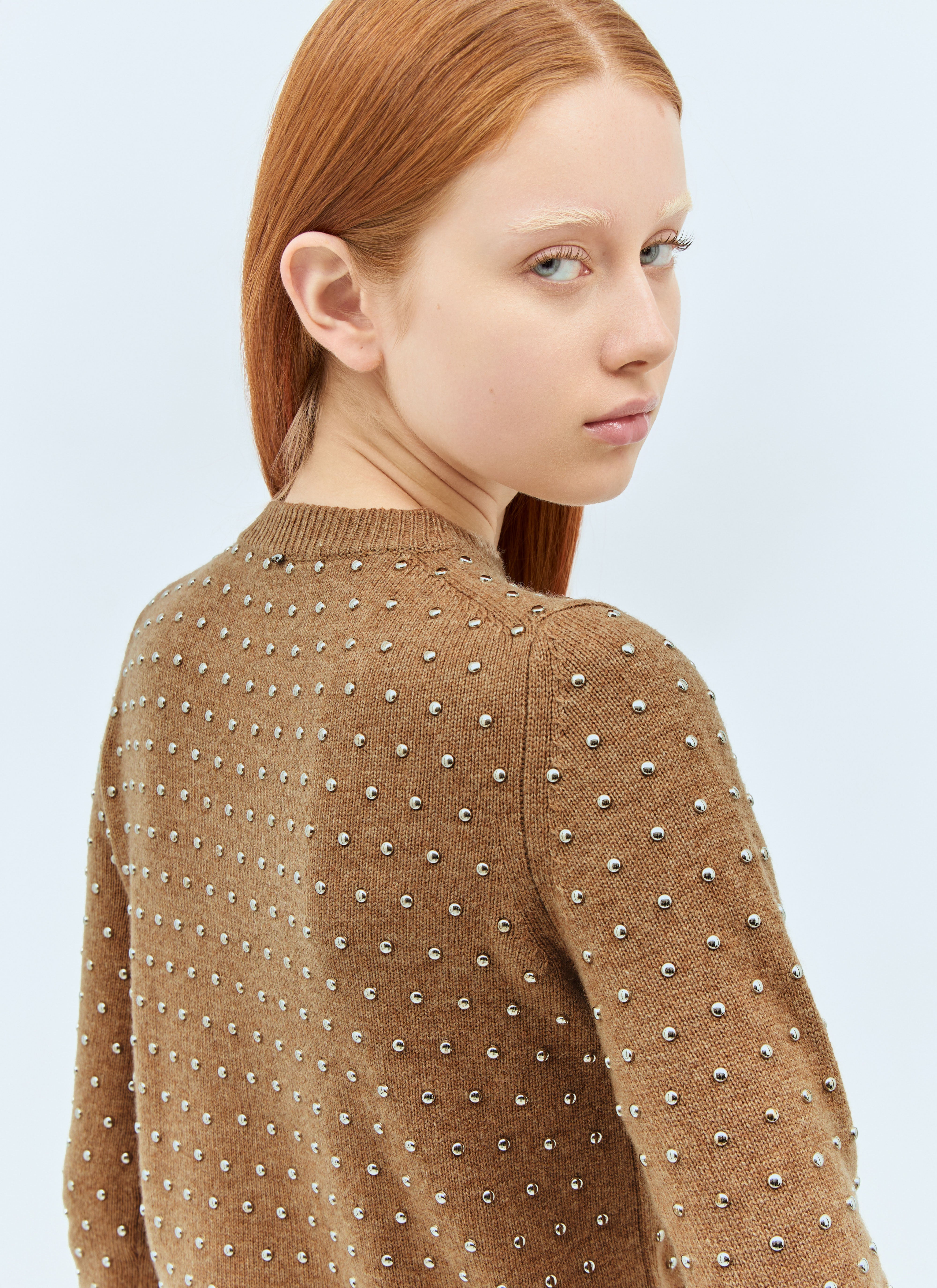Sportmax Women Studded Wool-Blend Sweater - 6