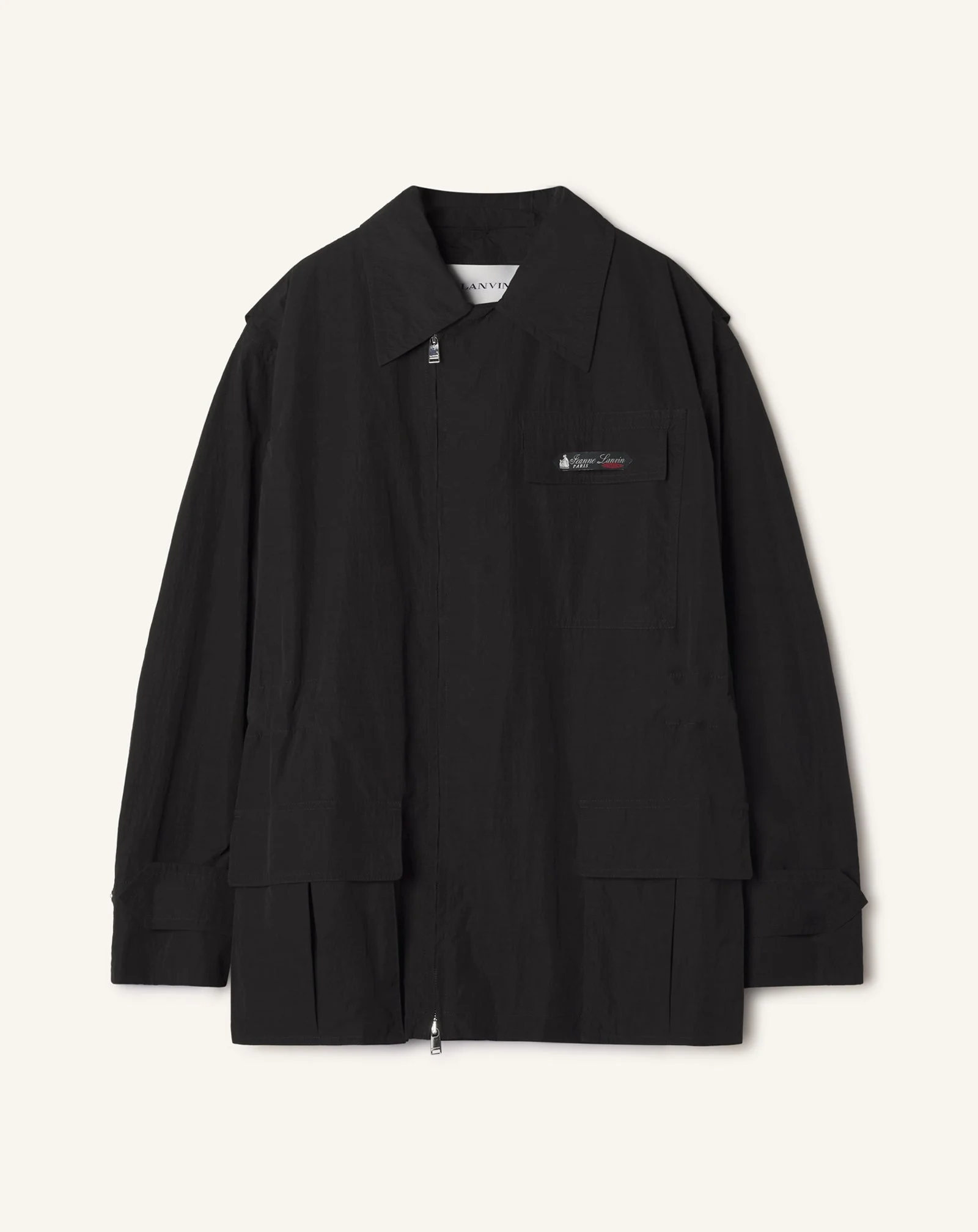 SHORT PARKA IN TECHNICAL COTTON - 1