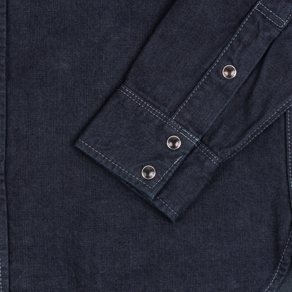 IHSH-321-OD 10oz Selvedge Denim Western Shirt - Indigo Overdyed Black - 7
