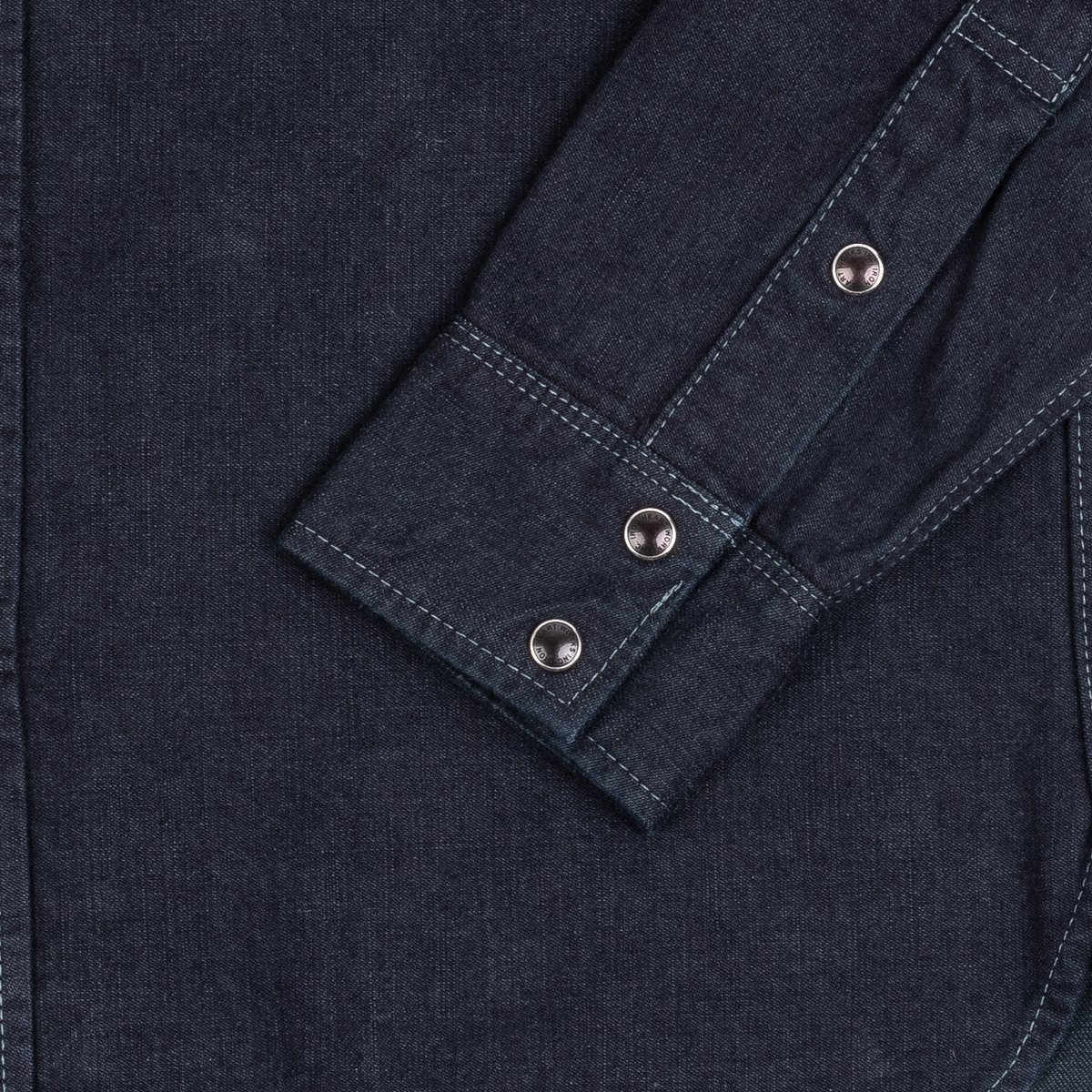 Iron Heart IHSH-321-OD 10oz Selvedge Denim Western Shirt - Indigo Overdyed  Black