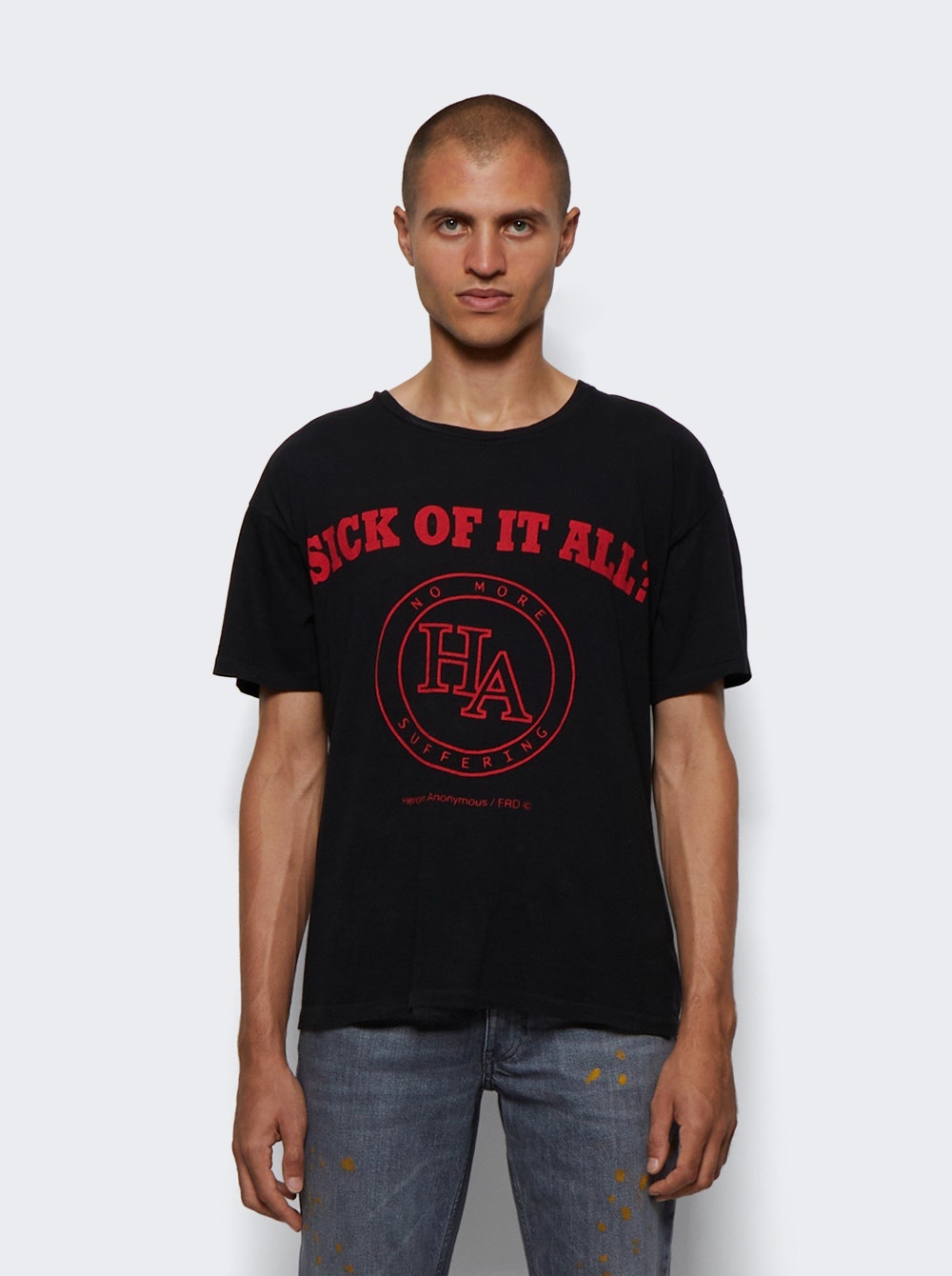 Sick Of It All T-shirt Faded Black Red - 3