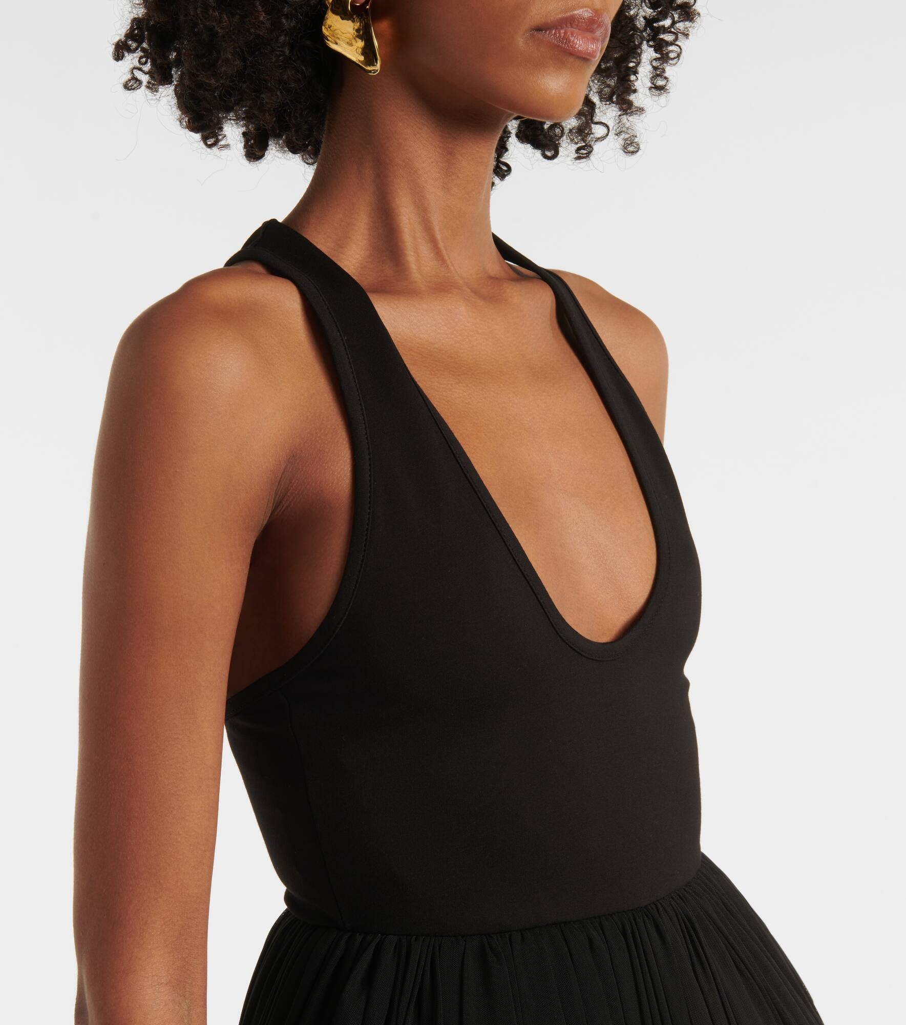 Jersey and chiffon gown - 4