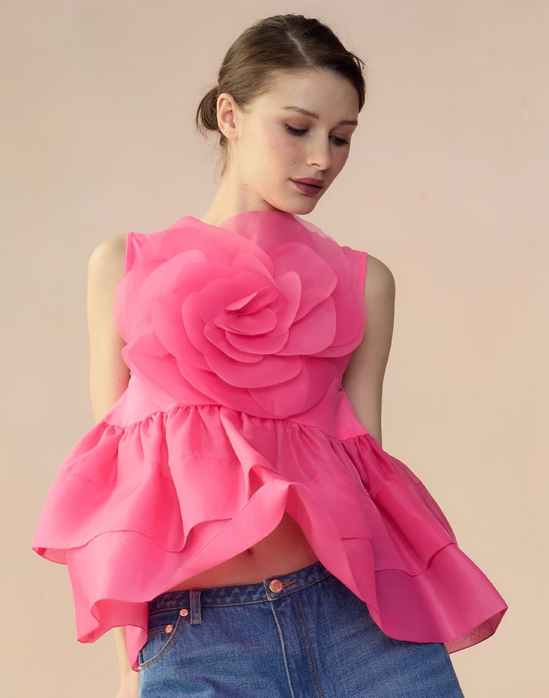 Chloe Organza Flower Top 5