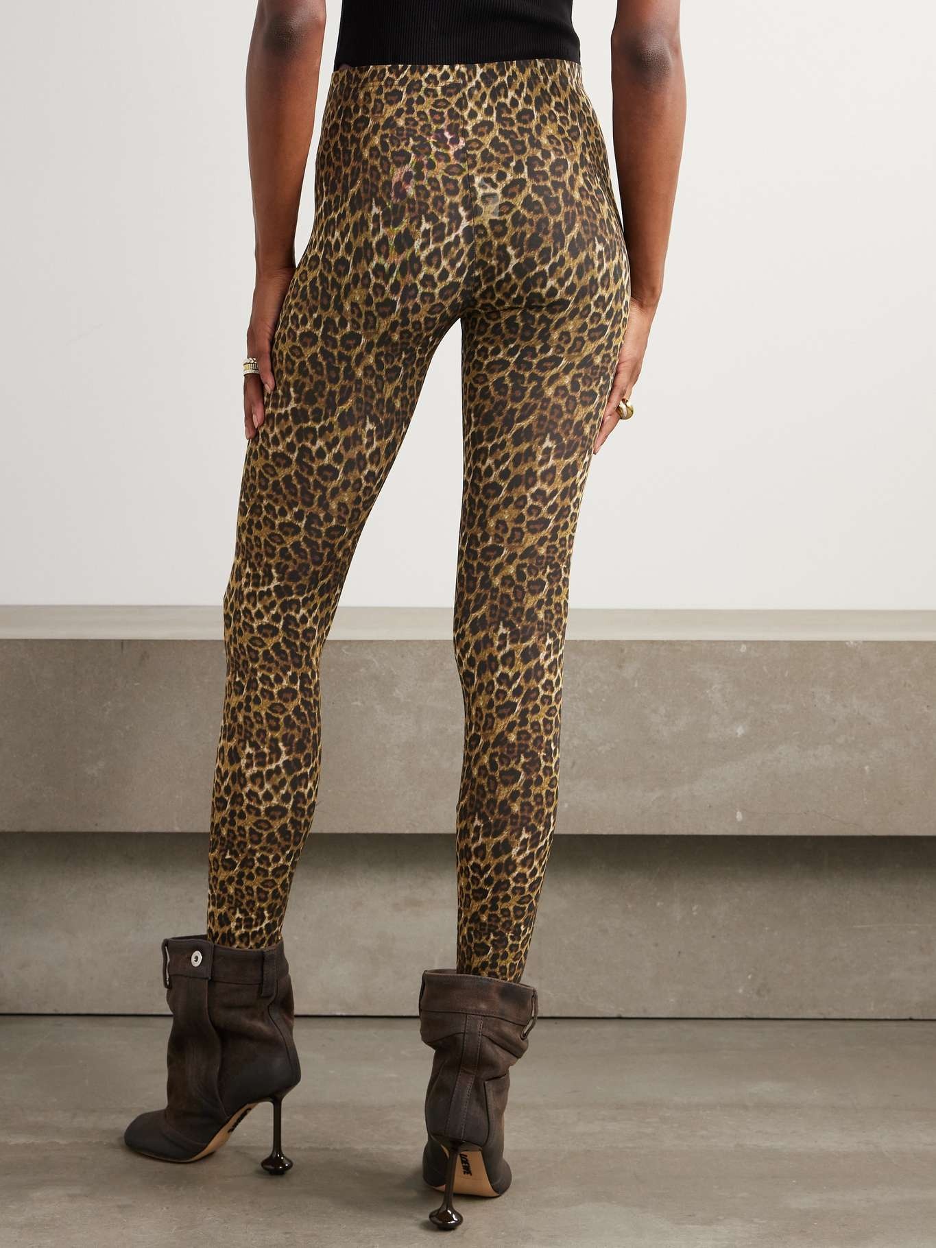 Joshua leopard-print stretch-jersey leggings - 4