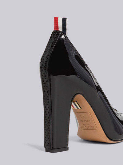 Thom Browne Soft Patent Slim Block Heel Court Shoe outlook