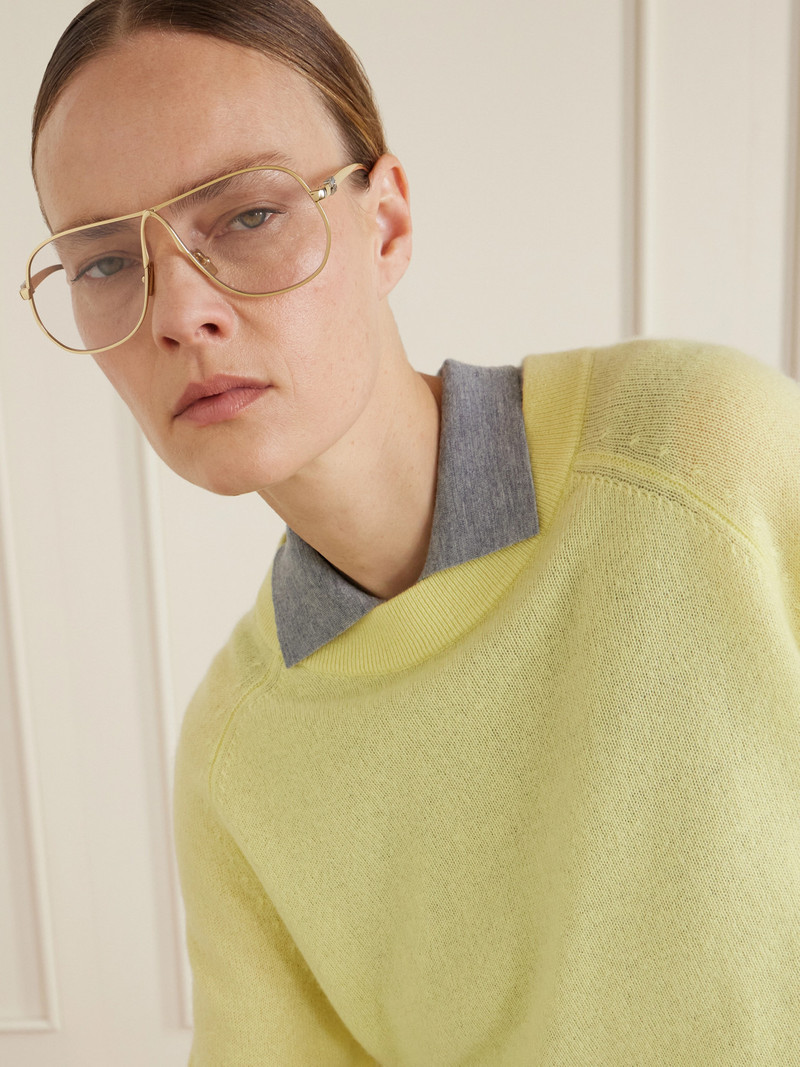 Miu Miu Aviator-style Gold-tone Optical Glasses outlook