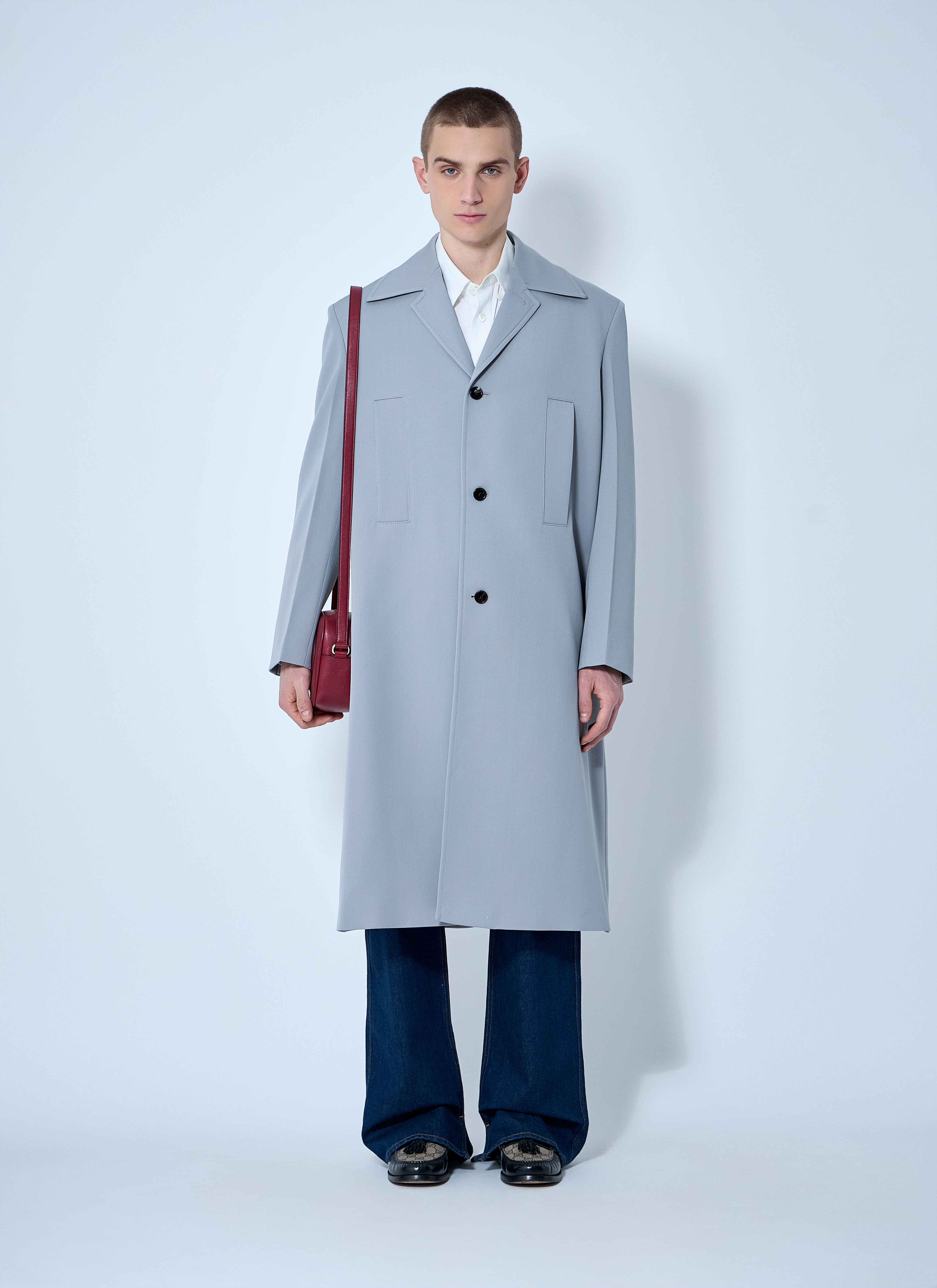 Single-Breasted Wool Coat - 2