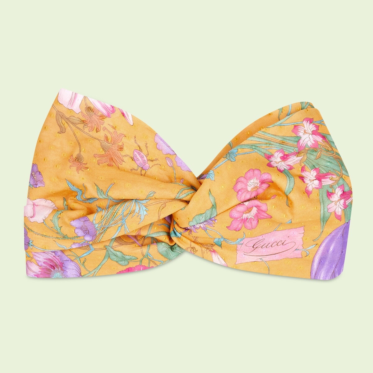 Flora print silk headband - 1