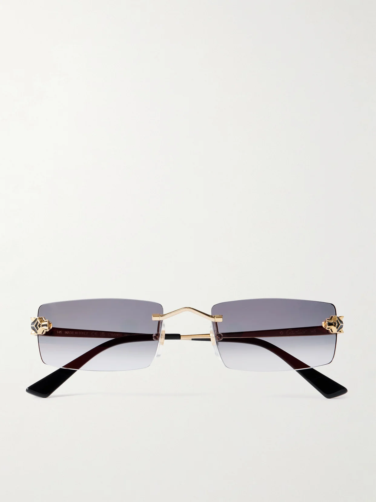 Panthère Classic Rimless Rectangle-frame Gold-tone Sunglasses - 1