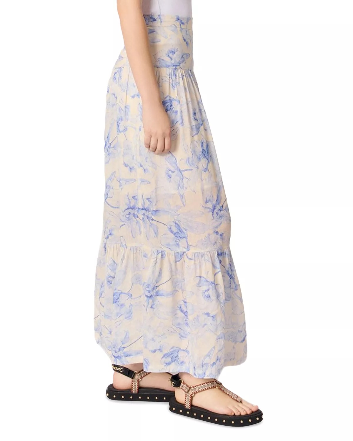Floral Print Maxi Skirt - 4