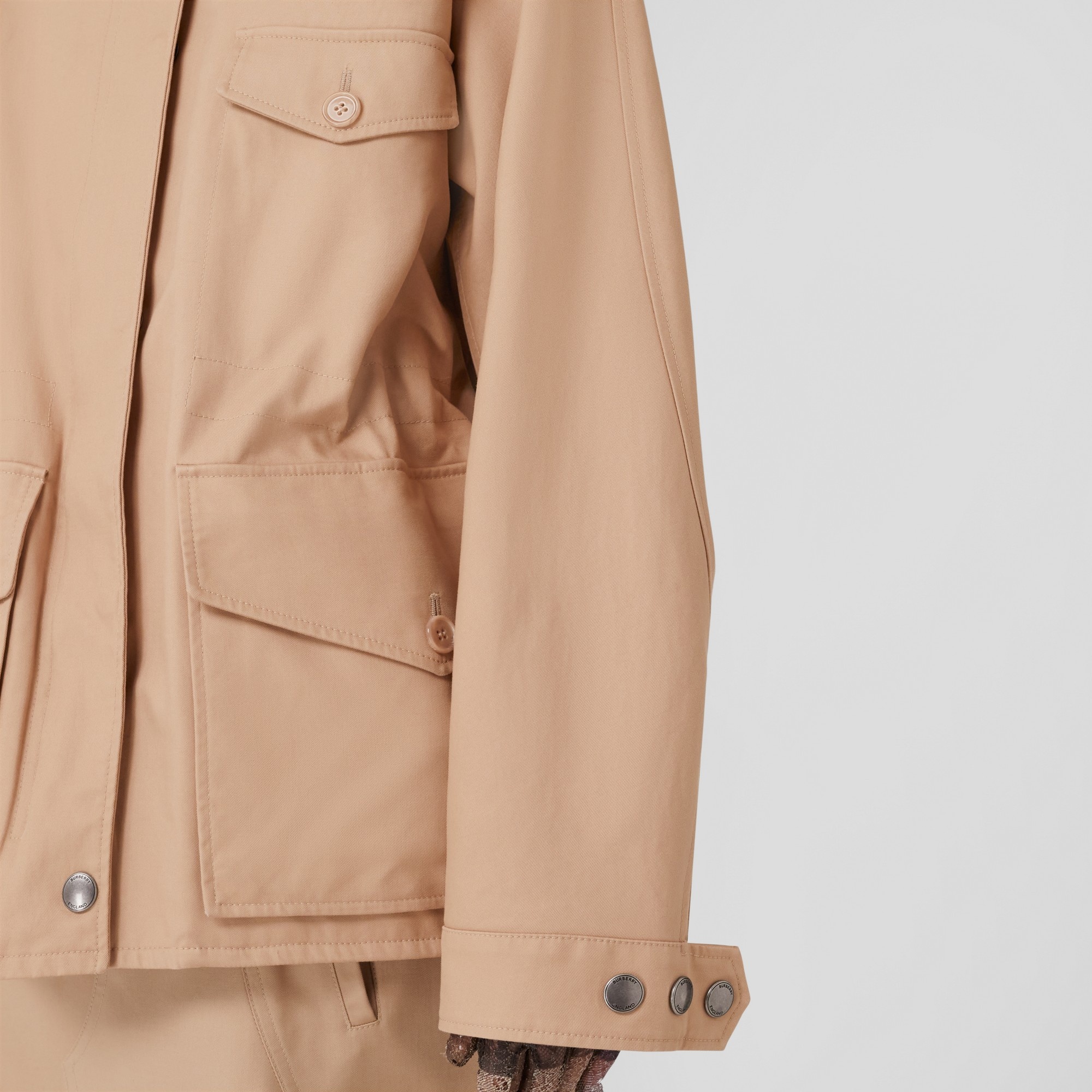 Cotton Gabardine Oversized Field Jacket - 5