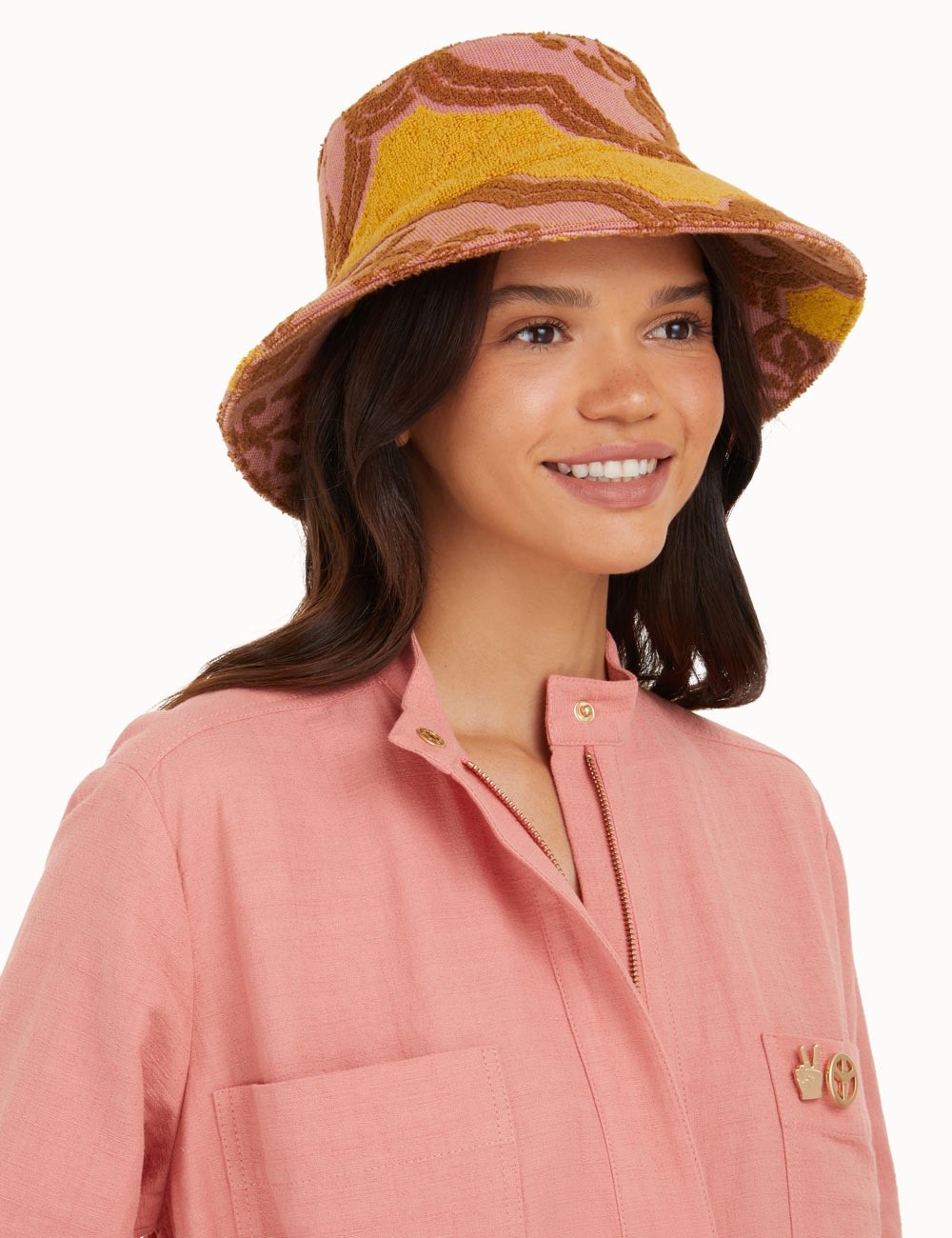 JACQUARD TOWEL BUCKET HAT - 2