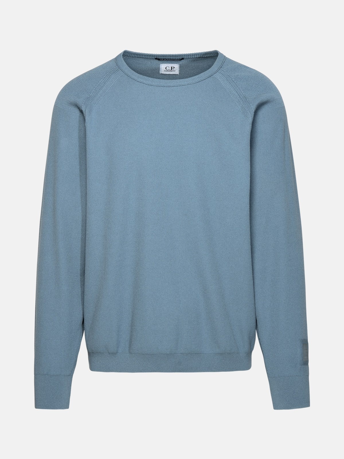 PETROL BLUE COTTON BLEND SWEATER - 1