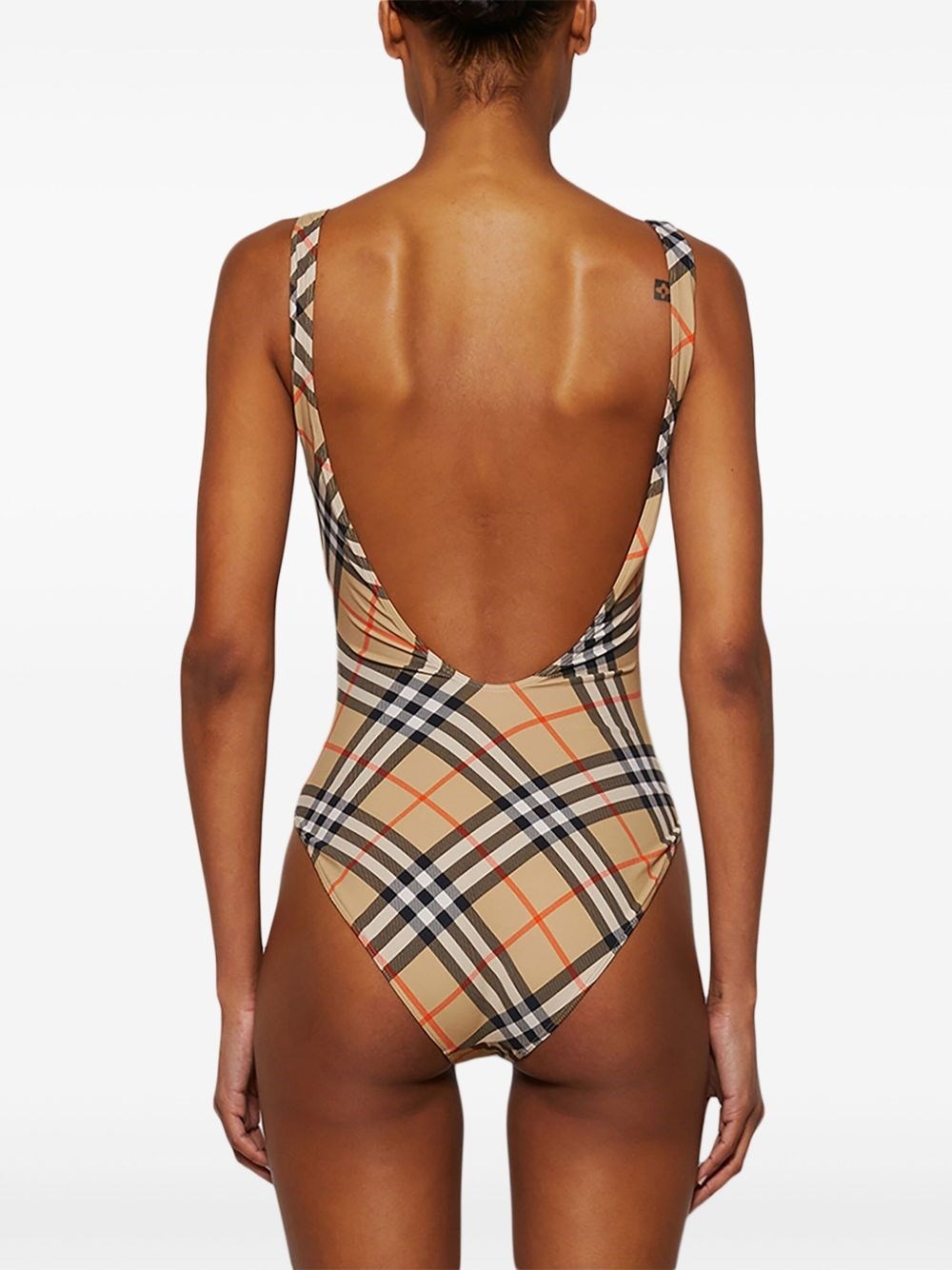 【関税＆送料込み】Burberry Check Swimsuit Check Swimsuit in Sand - Women | Burberry® Official