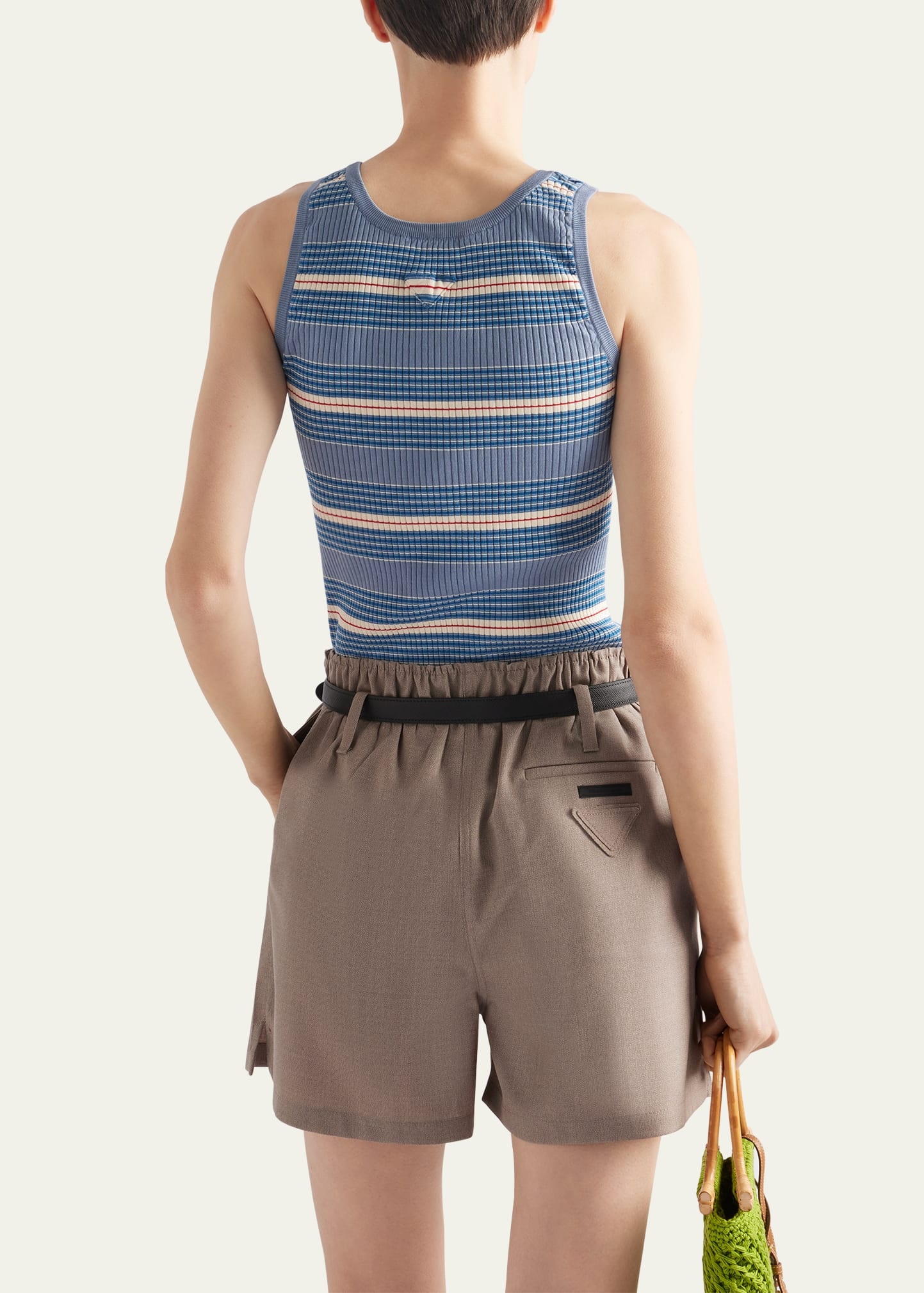 Stripe Ribbed Tank Top - 3