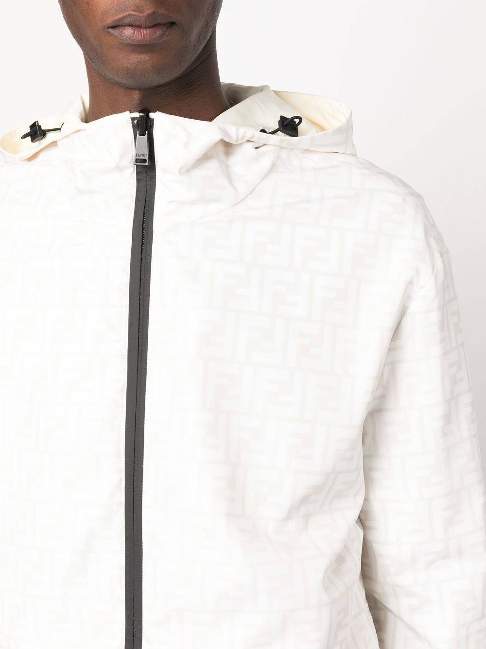 FF-logo print hooded jacket - 5