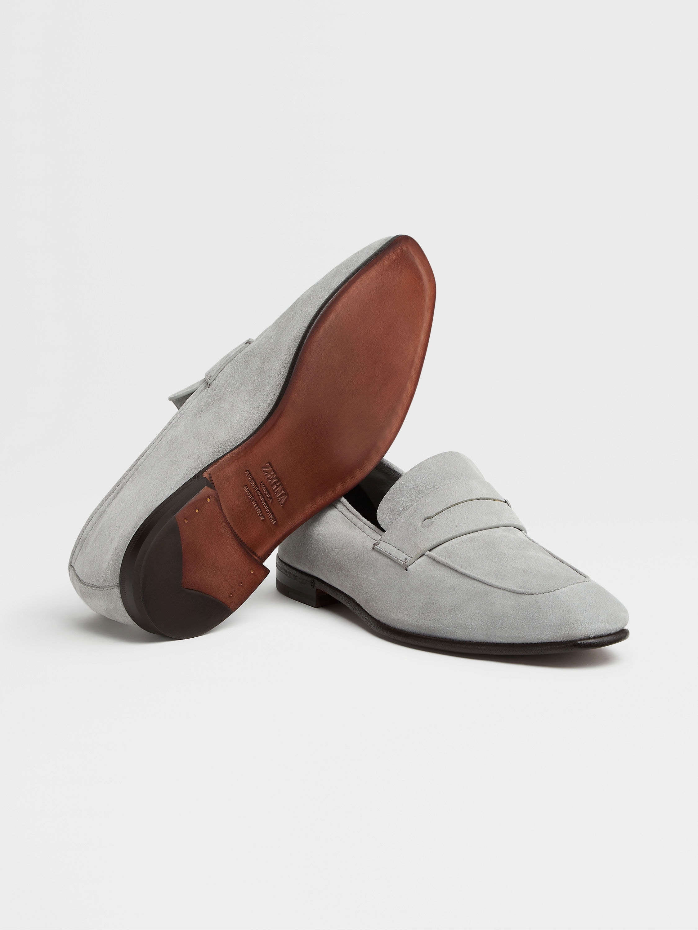 GREY MÉLANGE SUEDE L'ASOLA LOAFERS - 2