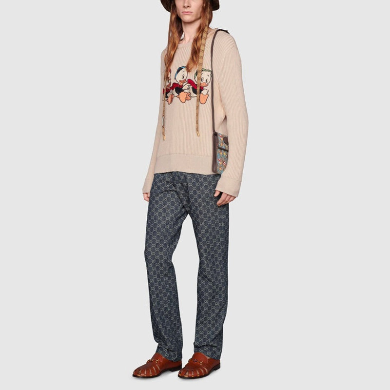 GUCCI Disney x Gucci Donald Duck Cotton Wool Jumper Cream 650076-XKBRQ-9791 outlook