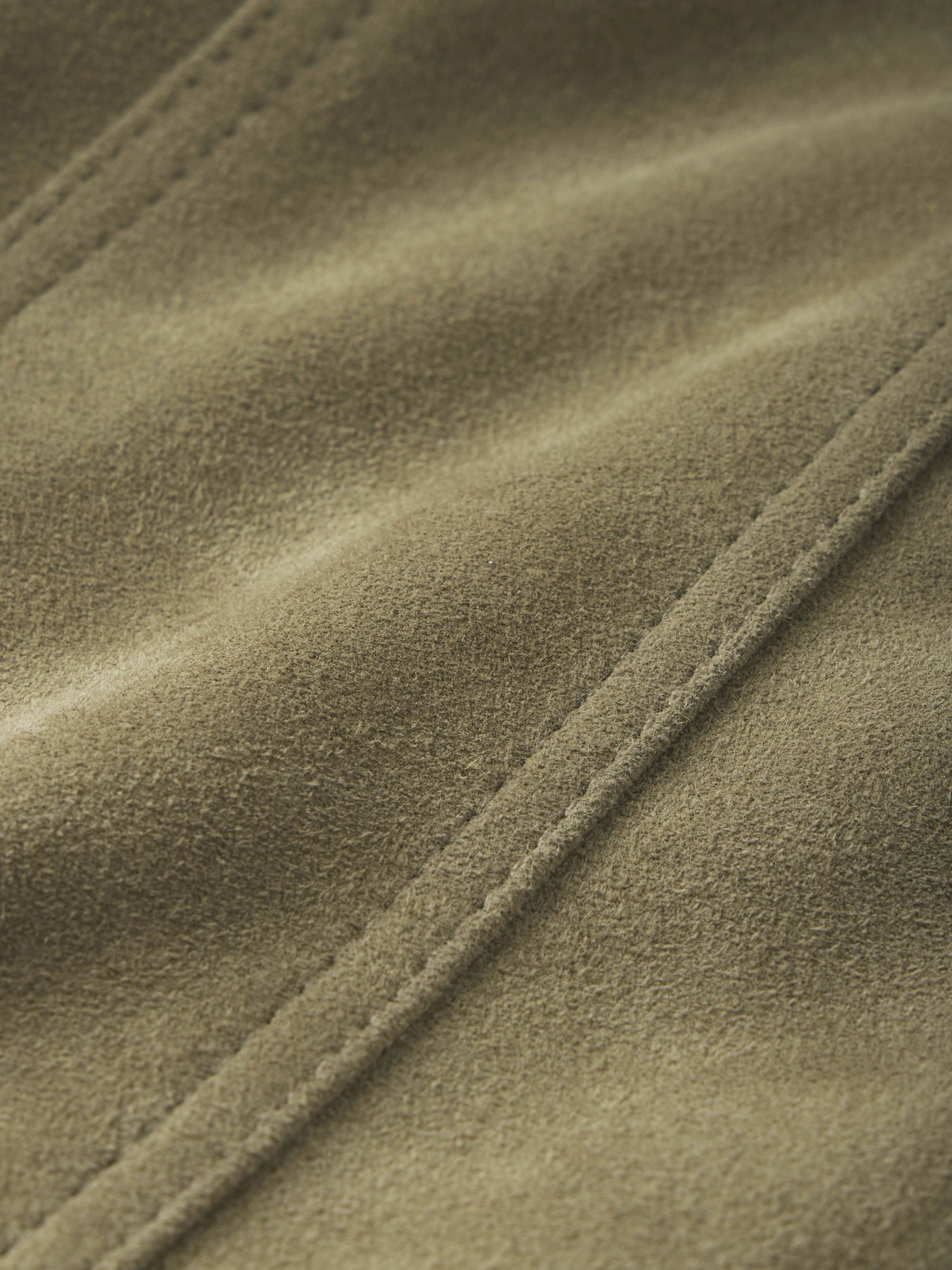 Suede Jacket in Light Olive - 2