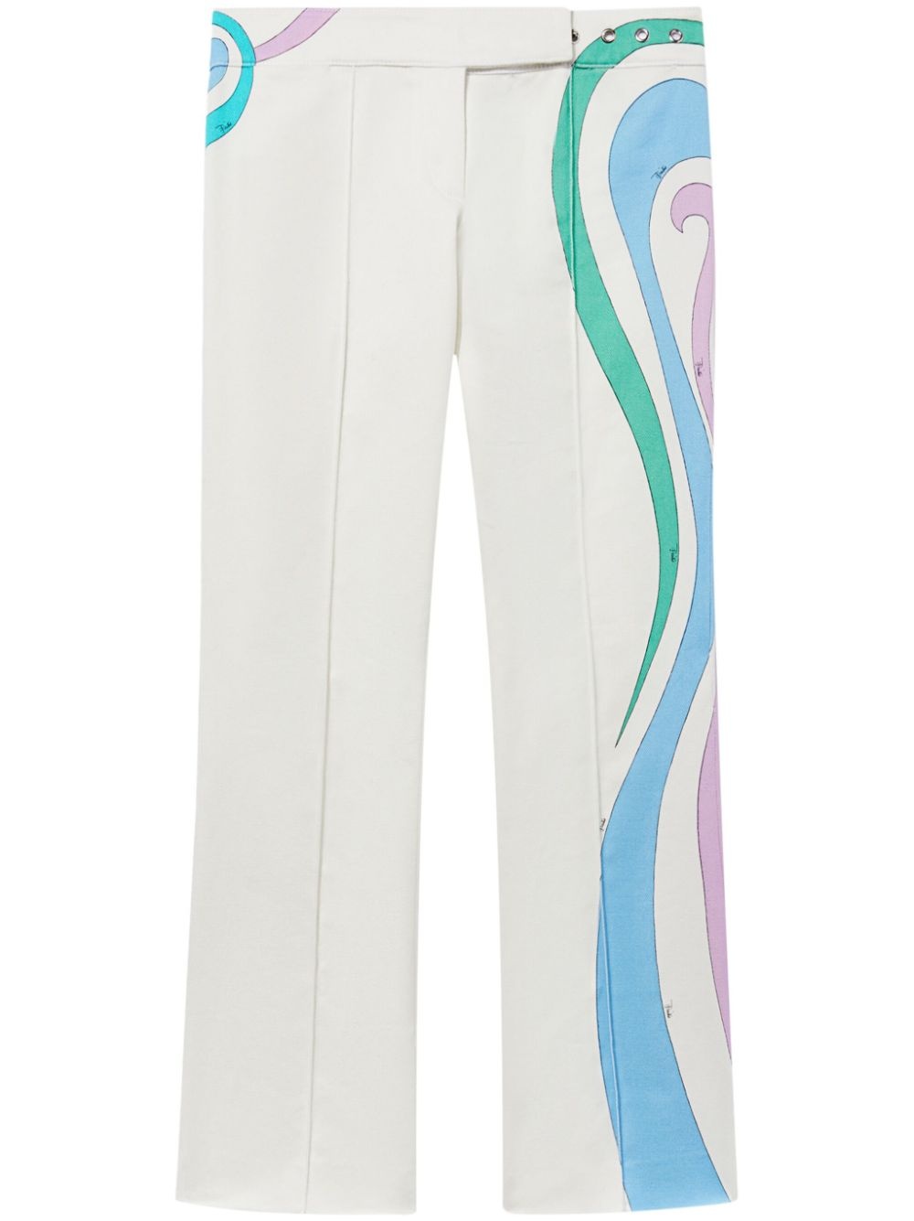 Marmo-Print cotton-blend trousers - 1