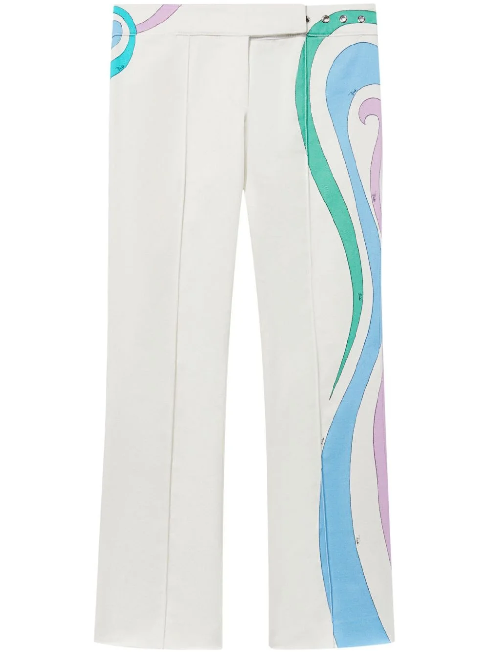 Marmo-Print cotton-blend trousers - 1