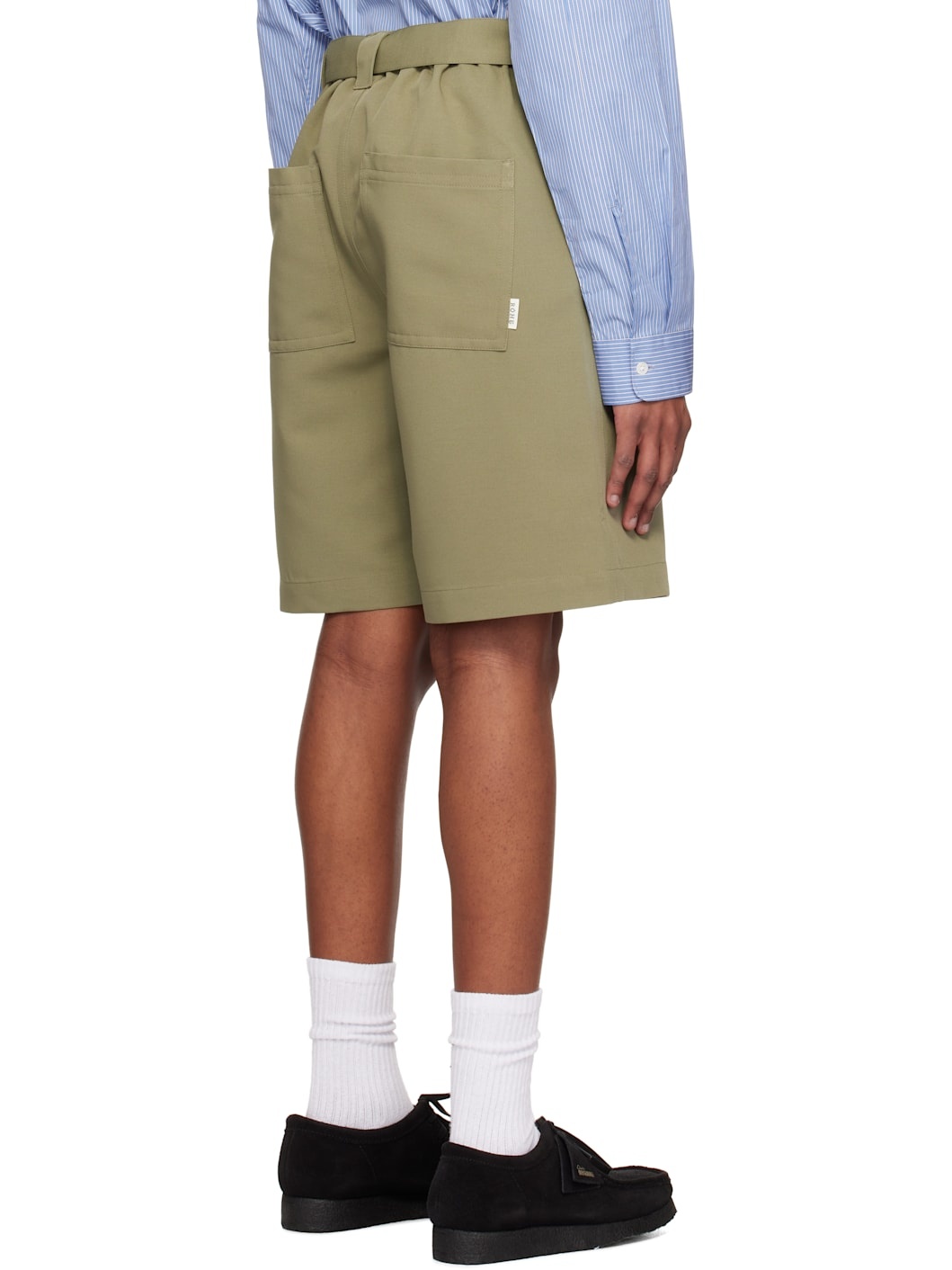 Khaki Relaxed Utility Shorts - 3