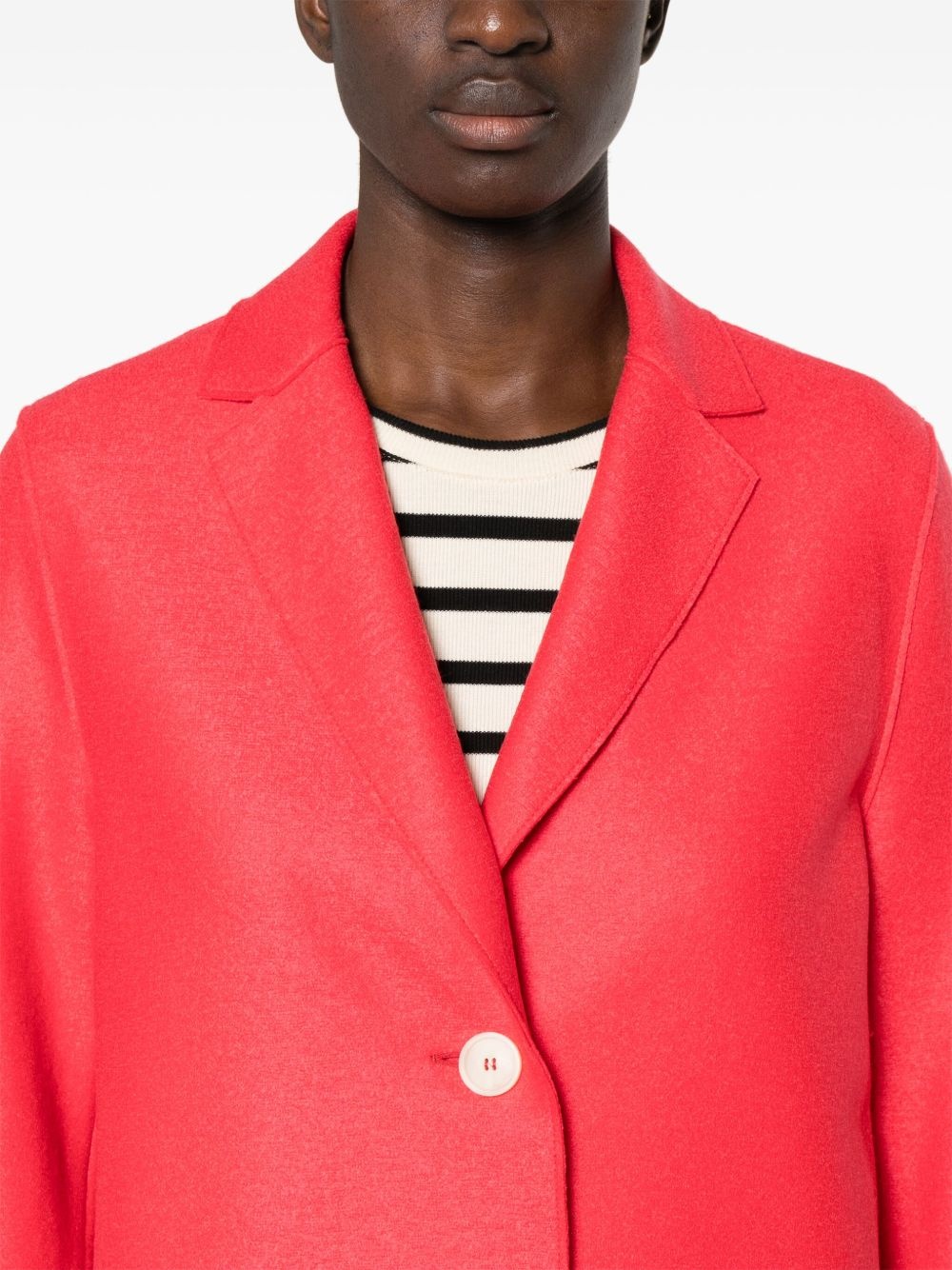 button-up wool coat - 5