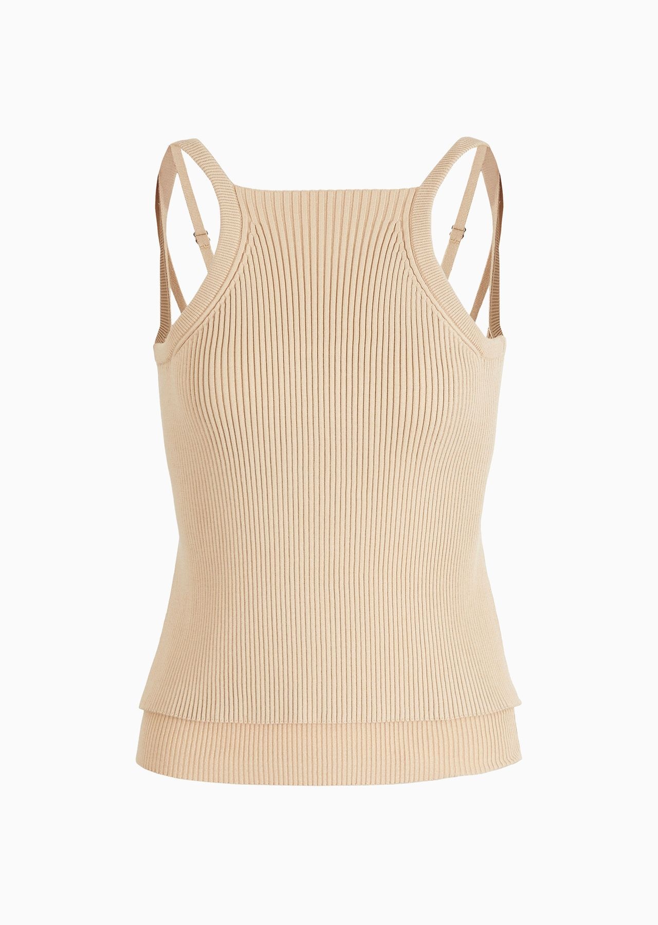 Emporio Armani Sustainability Values Capsule Collection viscose blend rib-knit tank top - 1