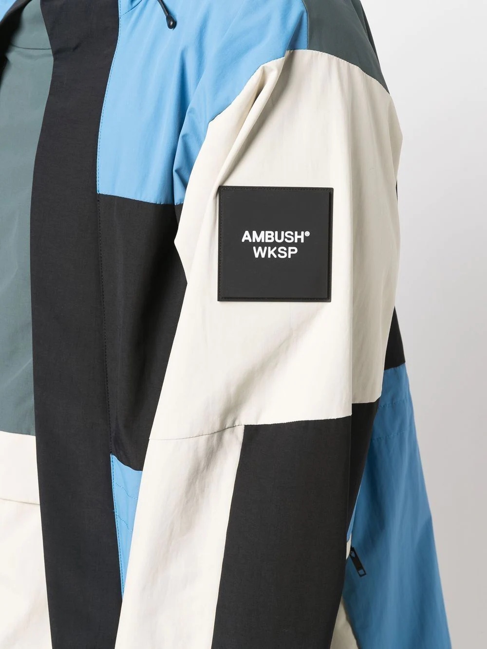 colour-block hooded jacket - 5