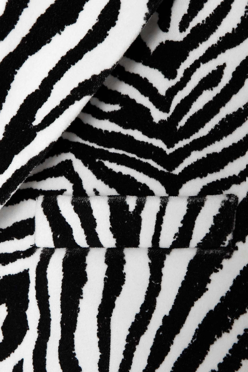 zebra 인쇄 단 하나 breasted blazer 5