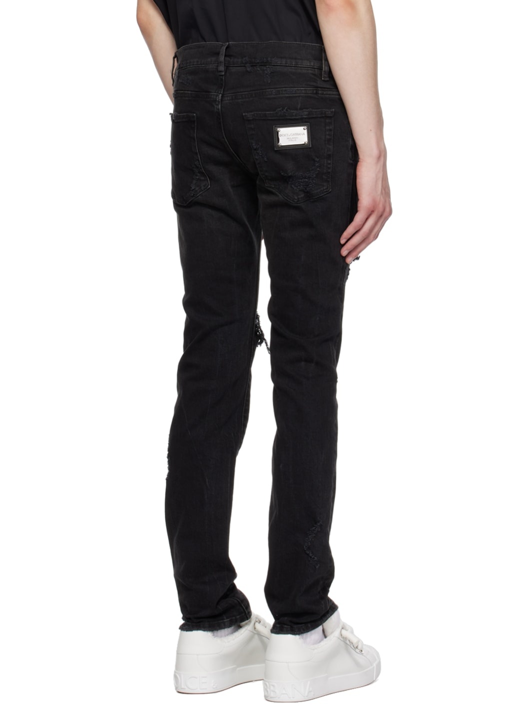 Black Five-Pocket Jeans - 3