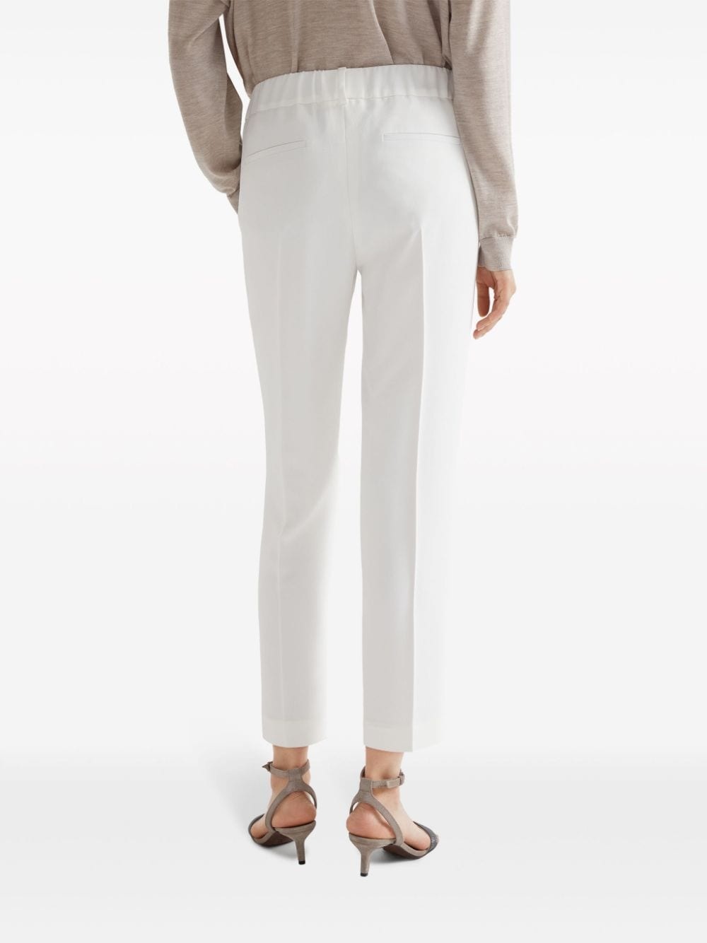 silk-blend cropped trousers - 4