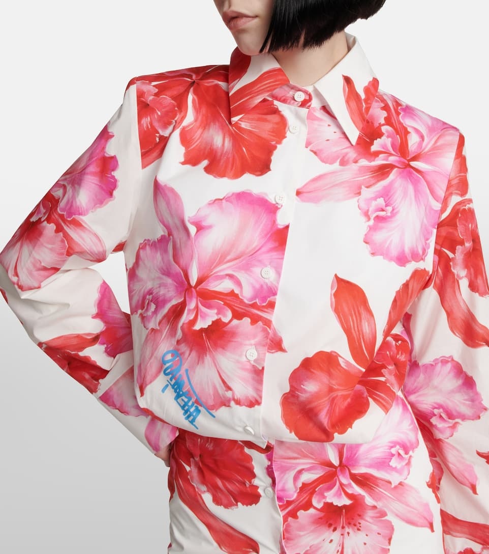 Margot floral cotton shirt dress - 4