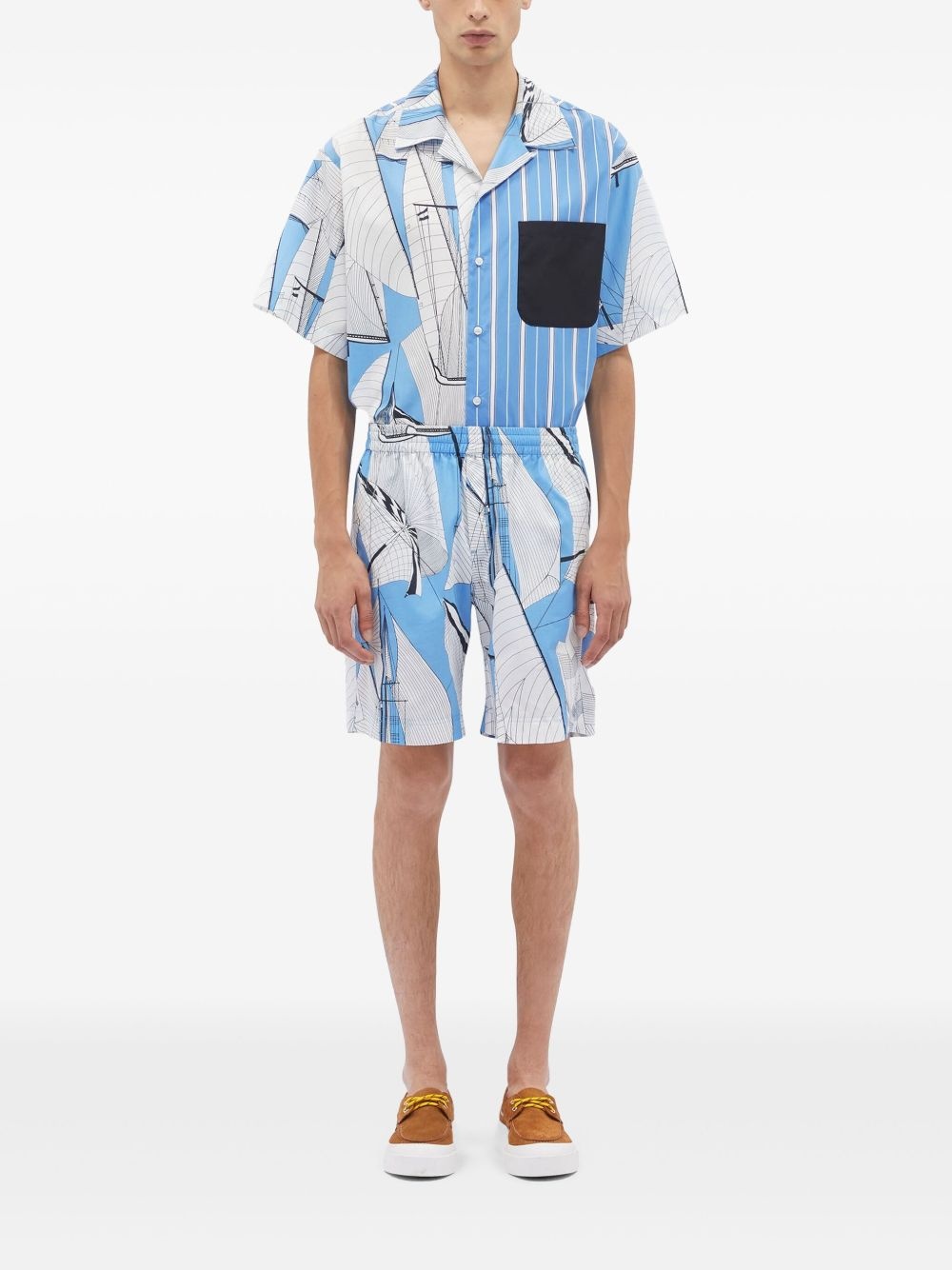 abstract-print shorts - 2