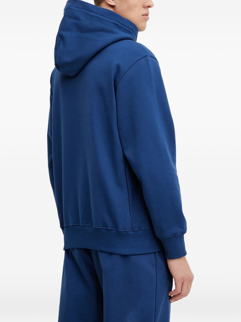 hooded logo-embroidery hoodie 3