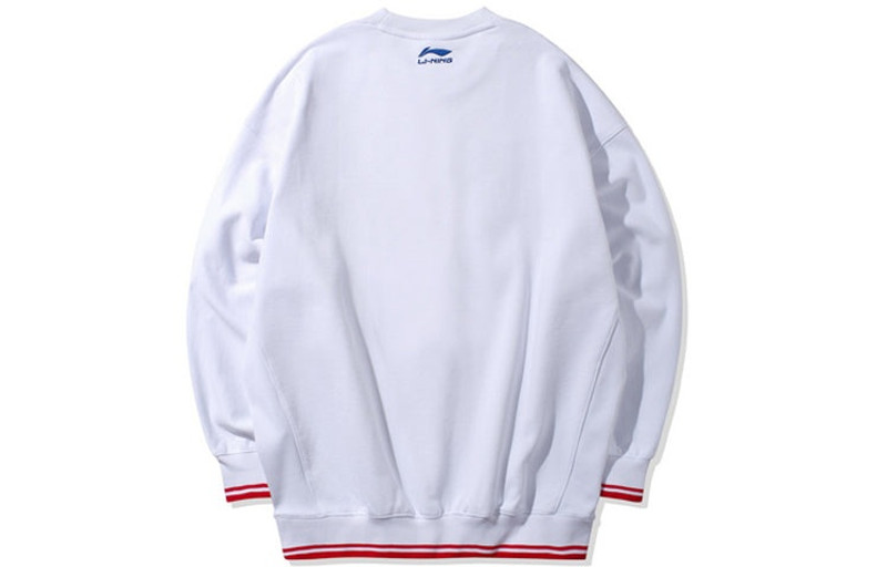 Li-Ning Li-Ning Paris Catwalk Loose Pullover 'White Blue' AWDQ317-1 outlook