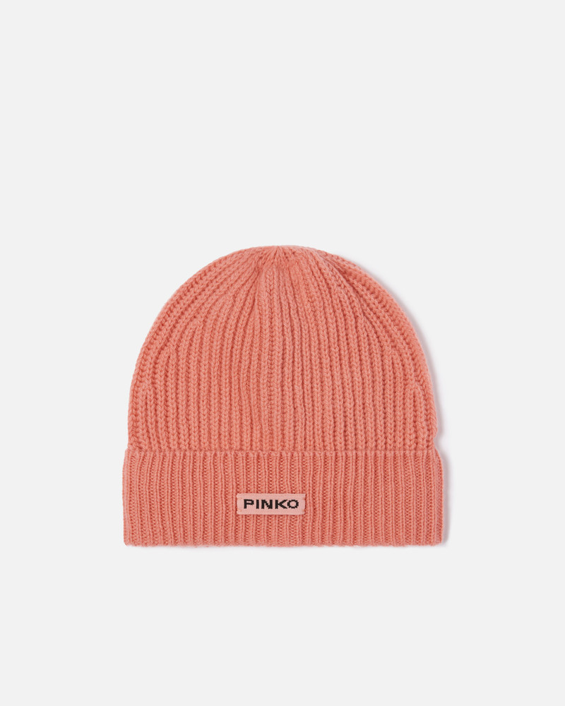 RIBBED WOOL HAT WITH LOGO 1