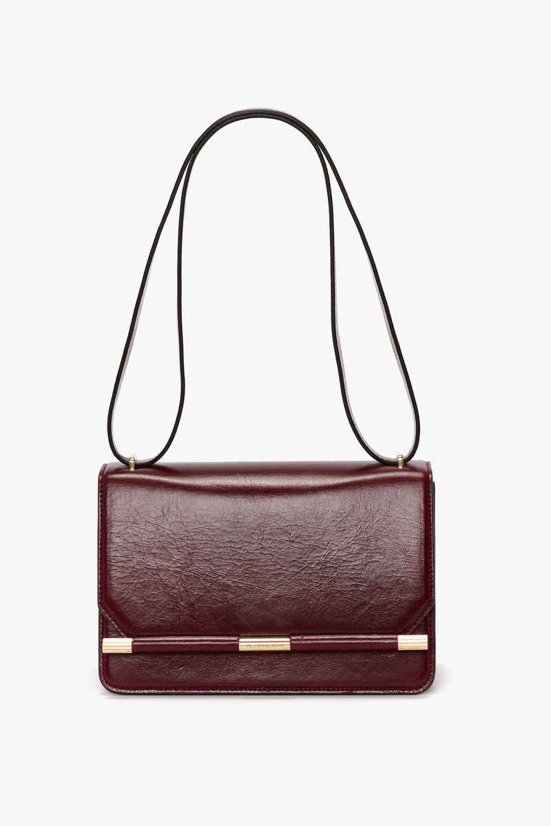 202 Crossbody Bag In Burgundy Distressed Leather 2