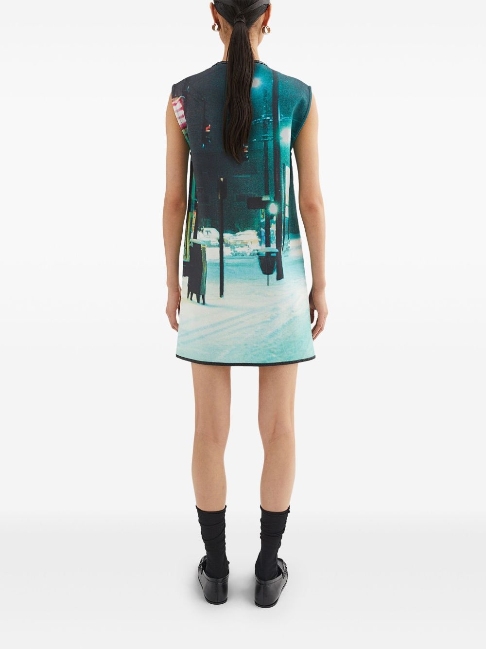 printed mini dress - 3