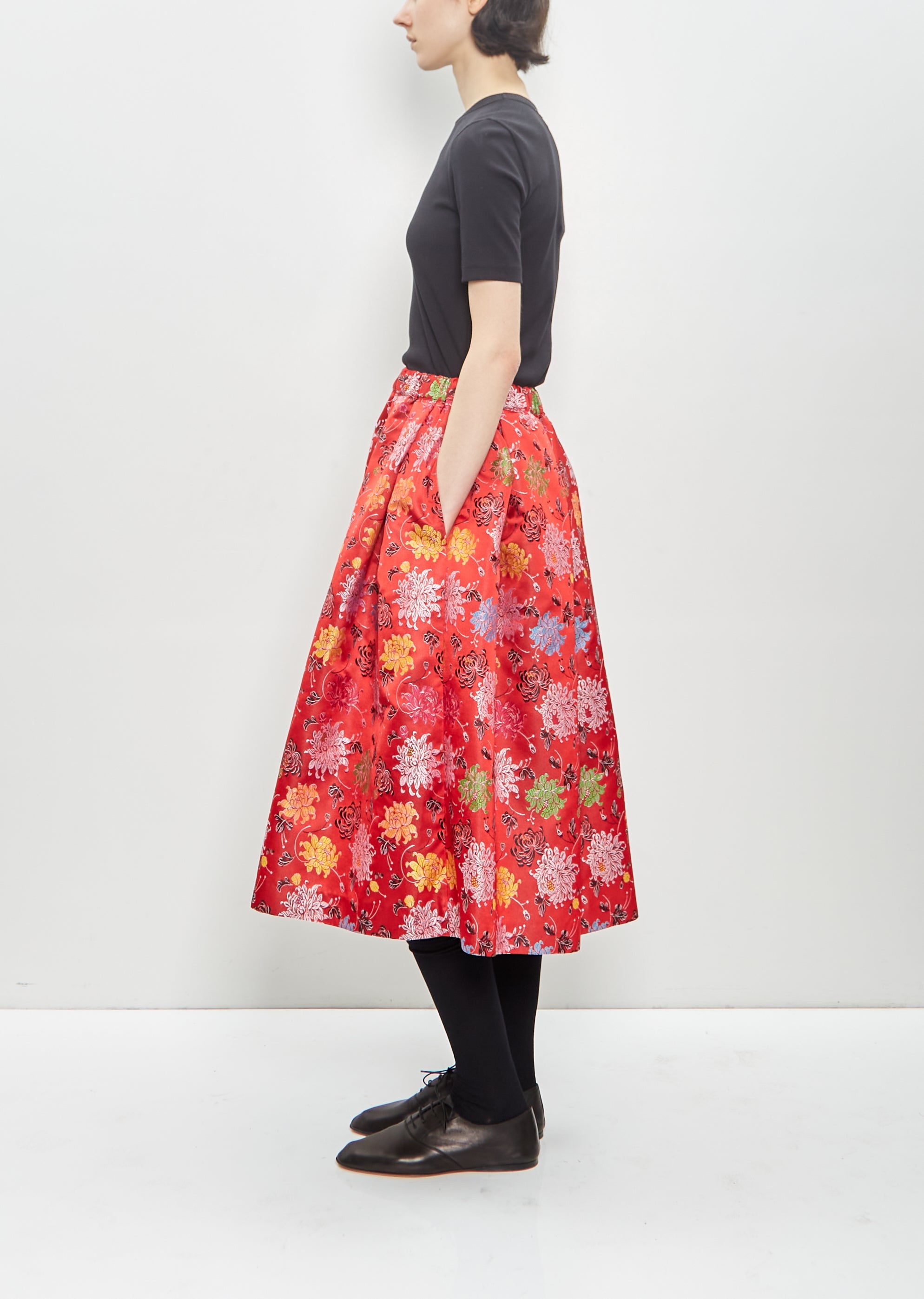 Polyester Jacquard Pleated Skirt - 2