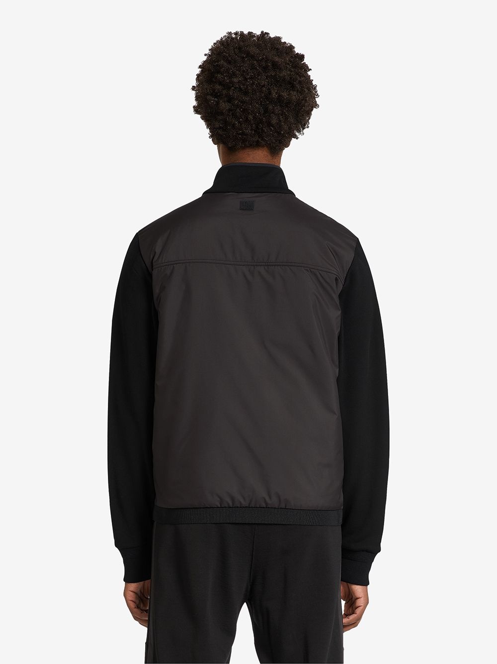 contrast-panel merino jacket - 4