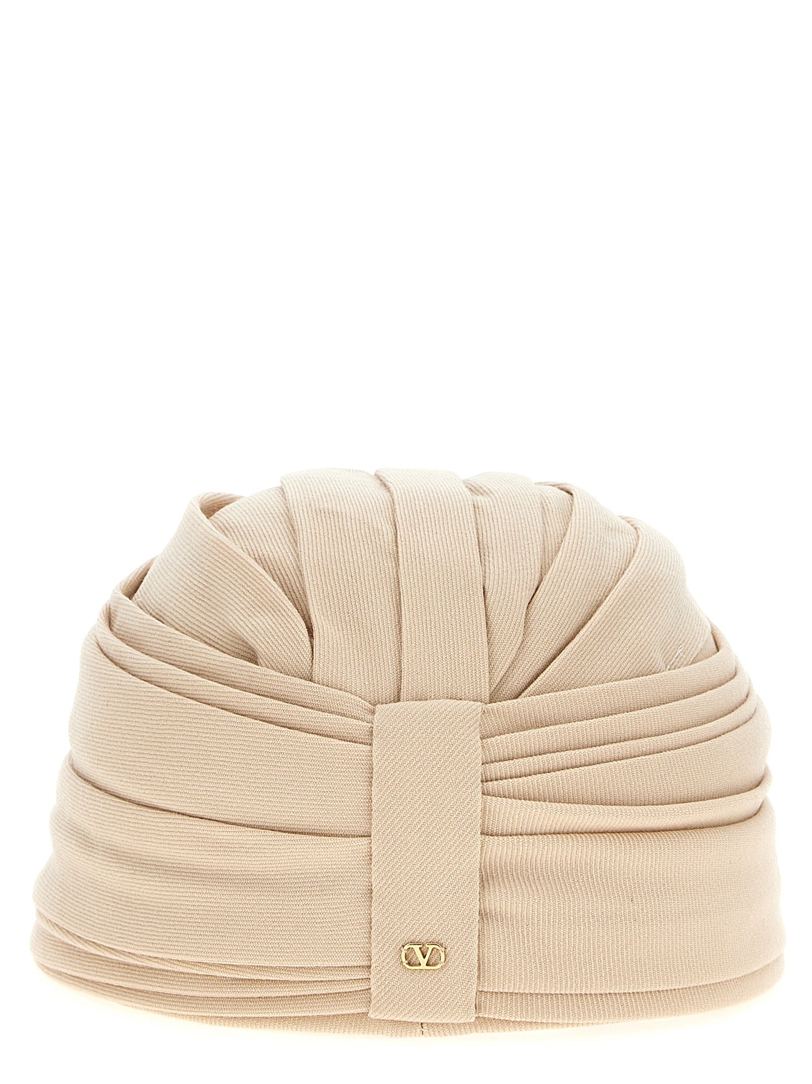 Valentino Garavani Wool Rigid Turban Hats Beige - 3