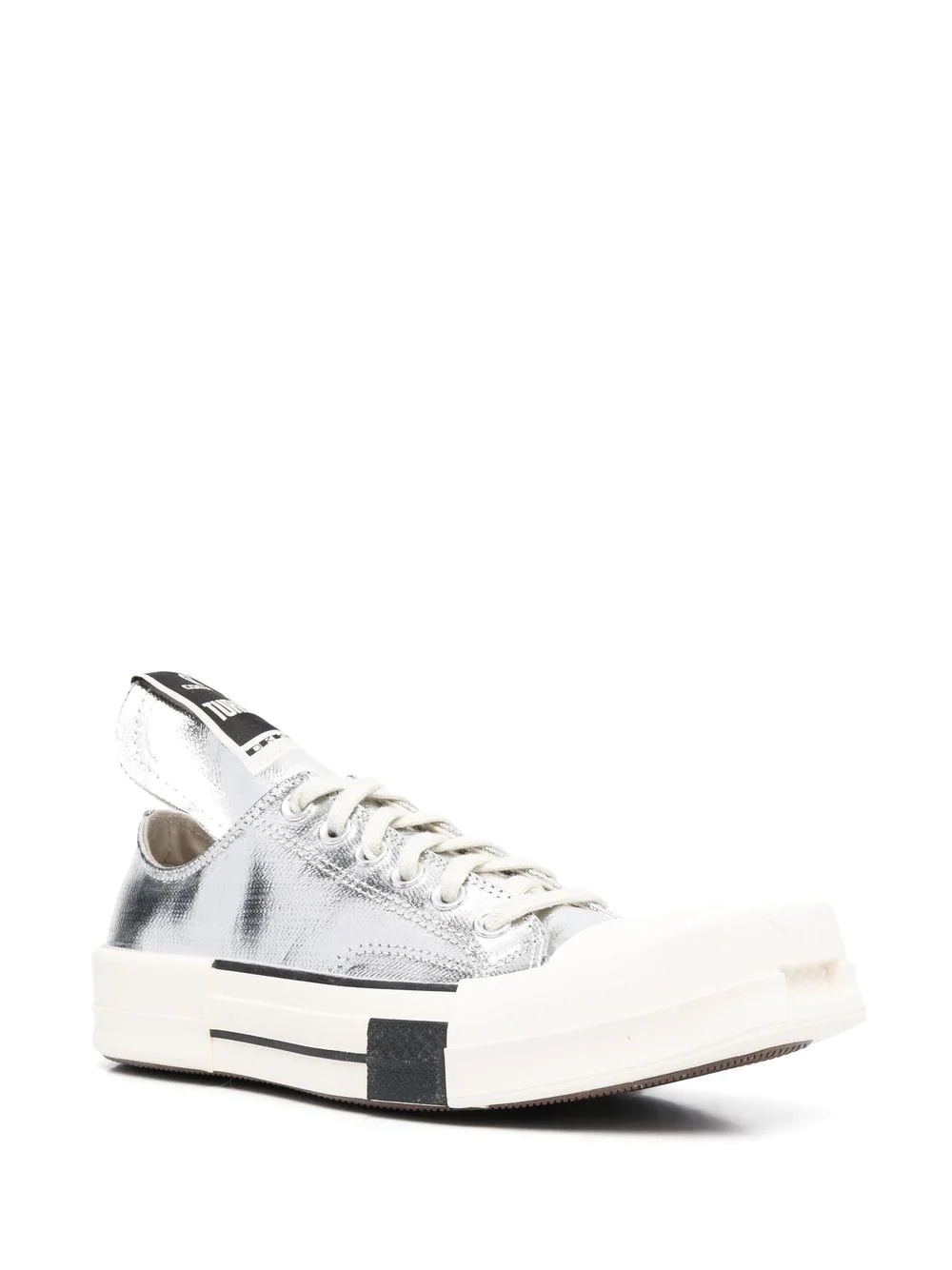 lacquered low-top sneakers - 2