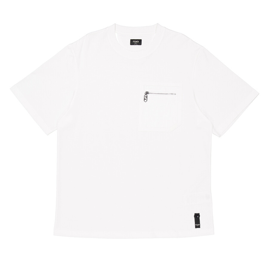 Fendi Crew Neck Cotton T-Shirt - 5