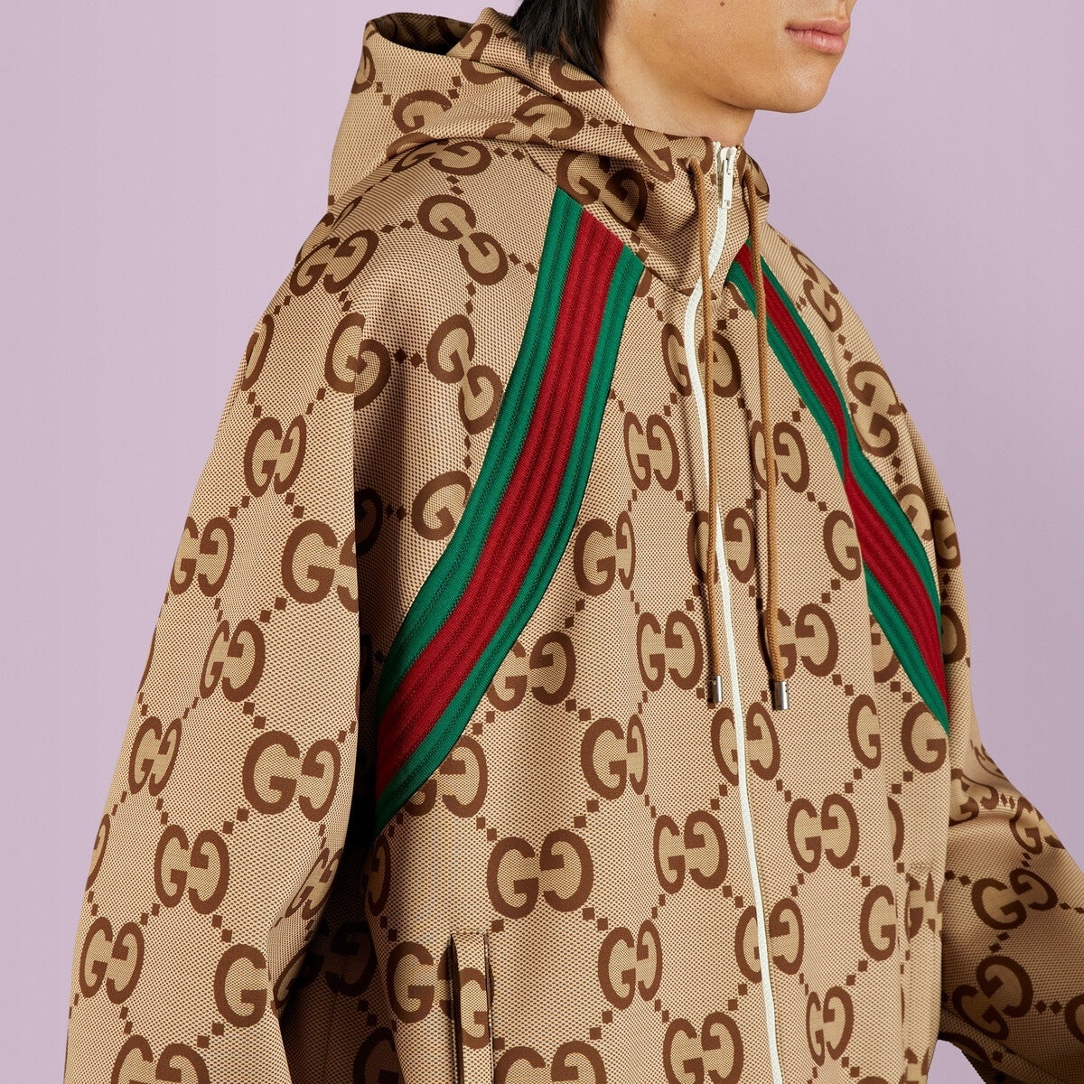Gucci Jumbo GG Zip Jacket with Web - 2