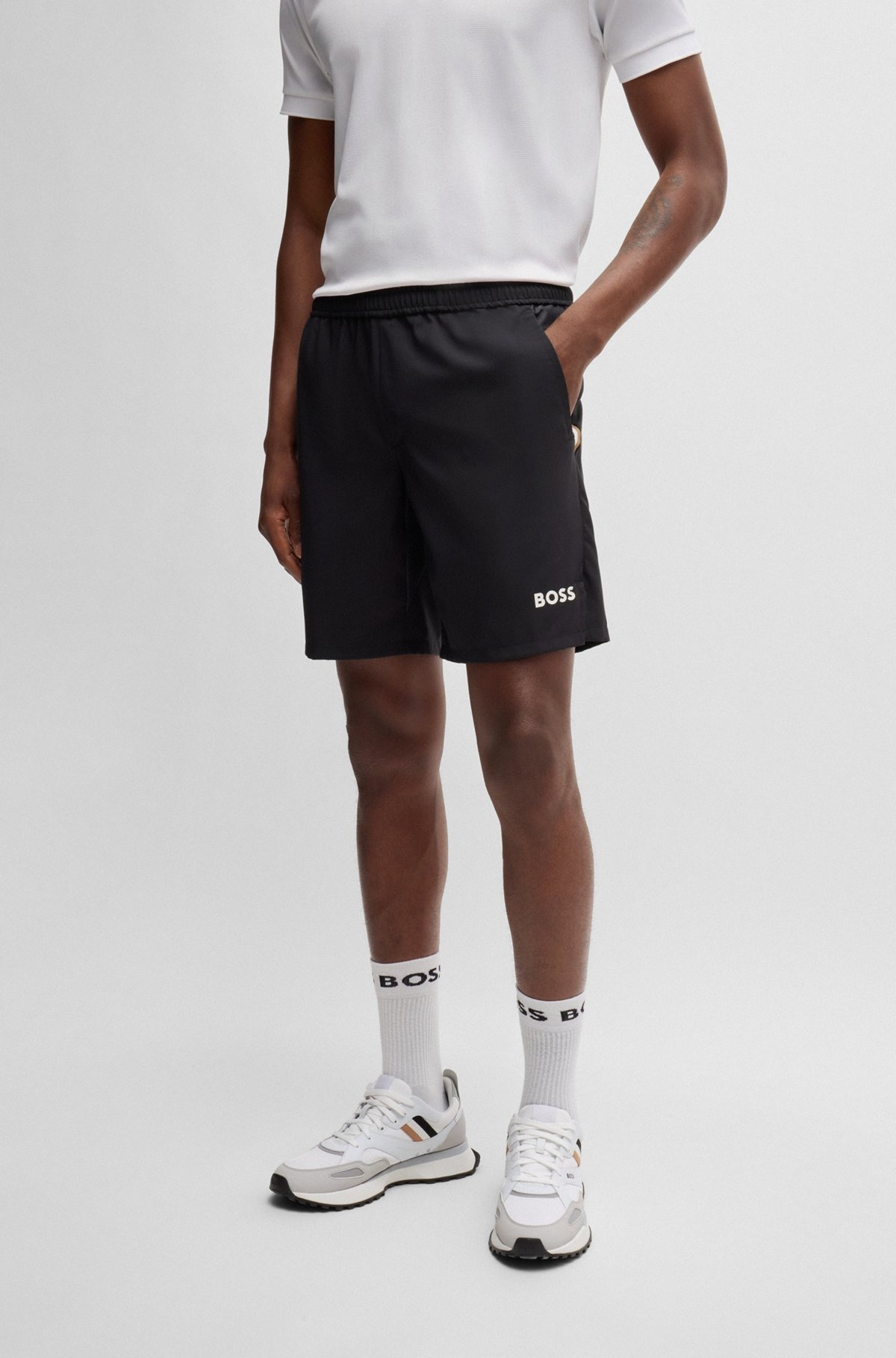 BOSS X MATTEO BERRETTINI SHORTS IN QUICK-DRY FABRIC - 2